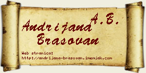 Andrijana Brašovan vizit kartica